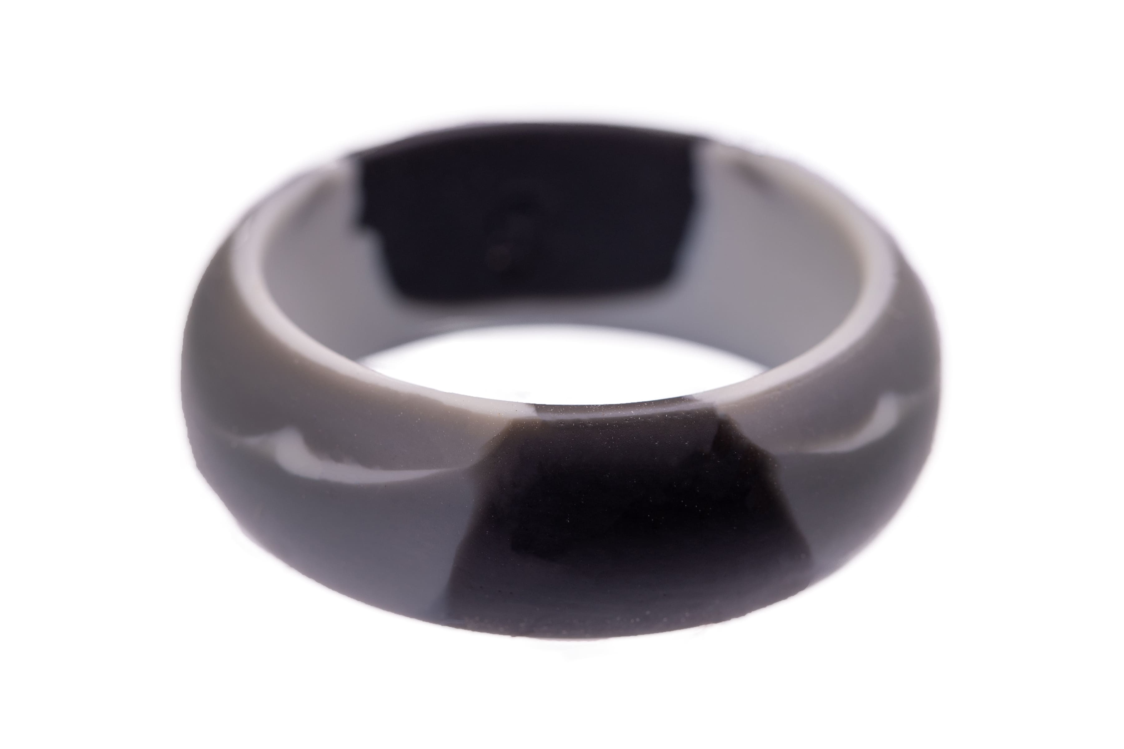 Black Camo Plain Earthy Silicone Rings