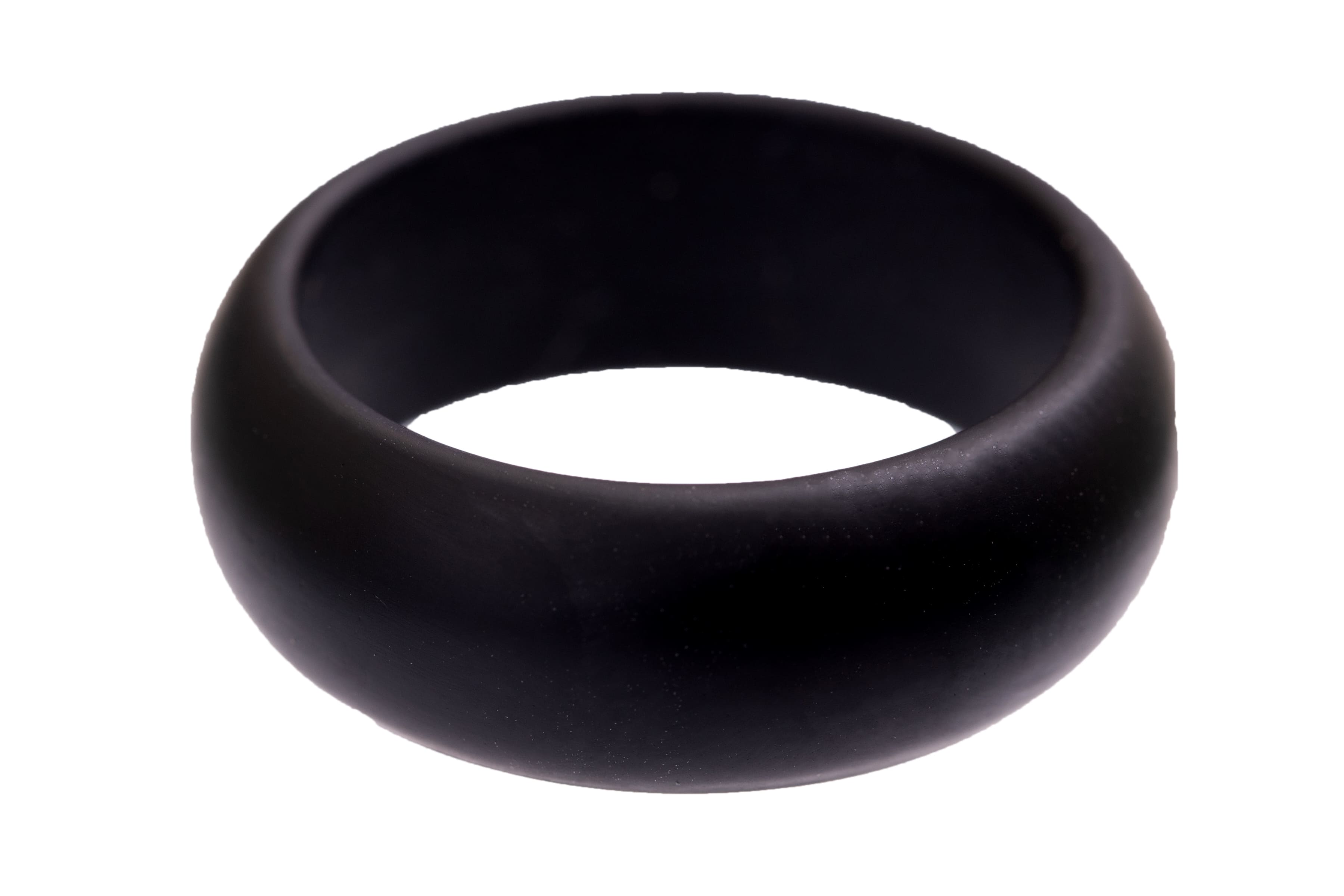 Black Plain Earthy Silicone Rings