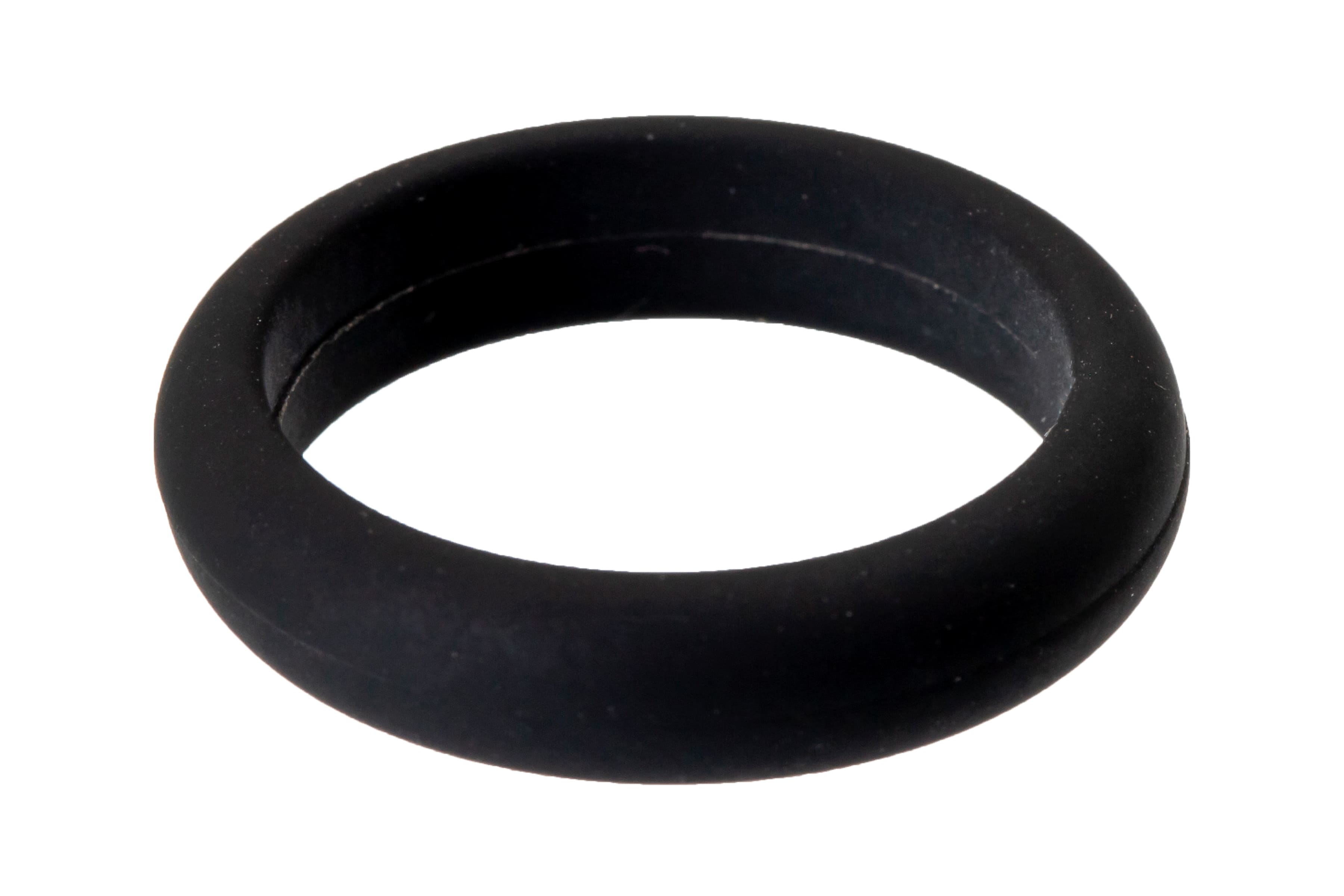 Black Roundish Silicone Rings