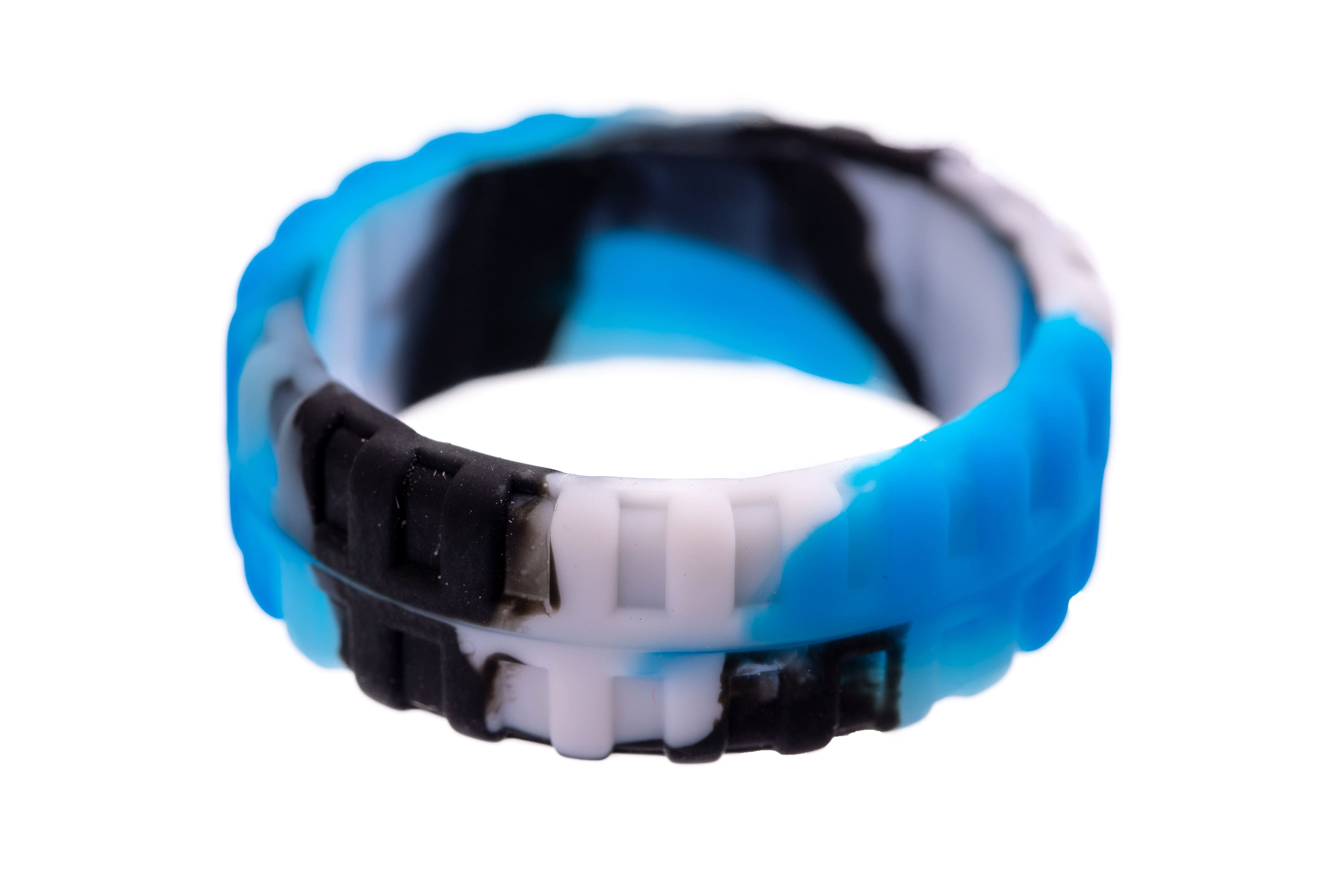 Blue Camo Tyre Silicone Rings