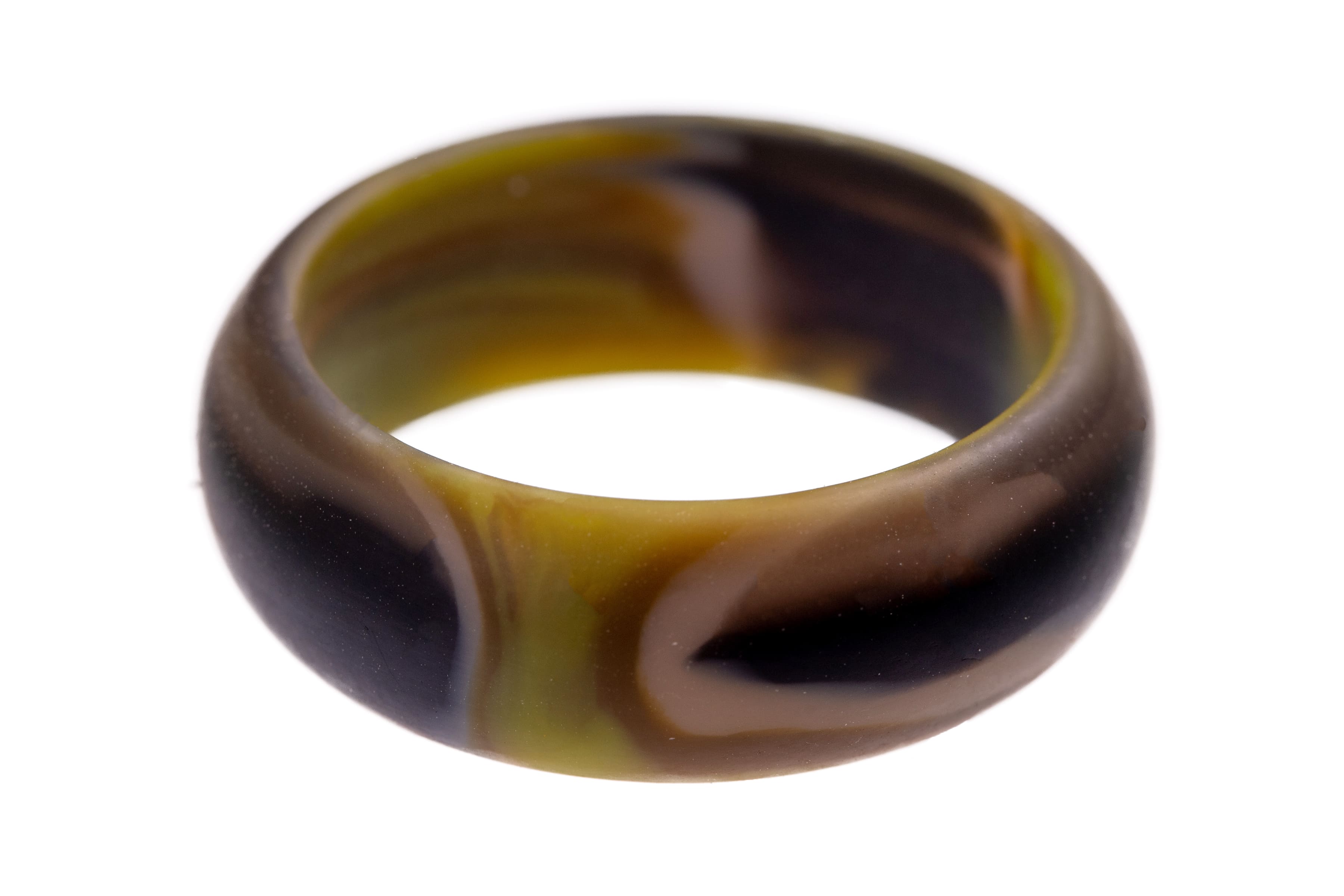 Green Camo Plain Earthy Silicone Rings