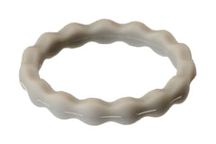 Grey Zig-Zag Silicone Rings