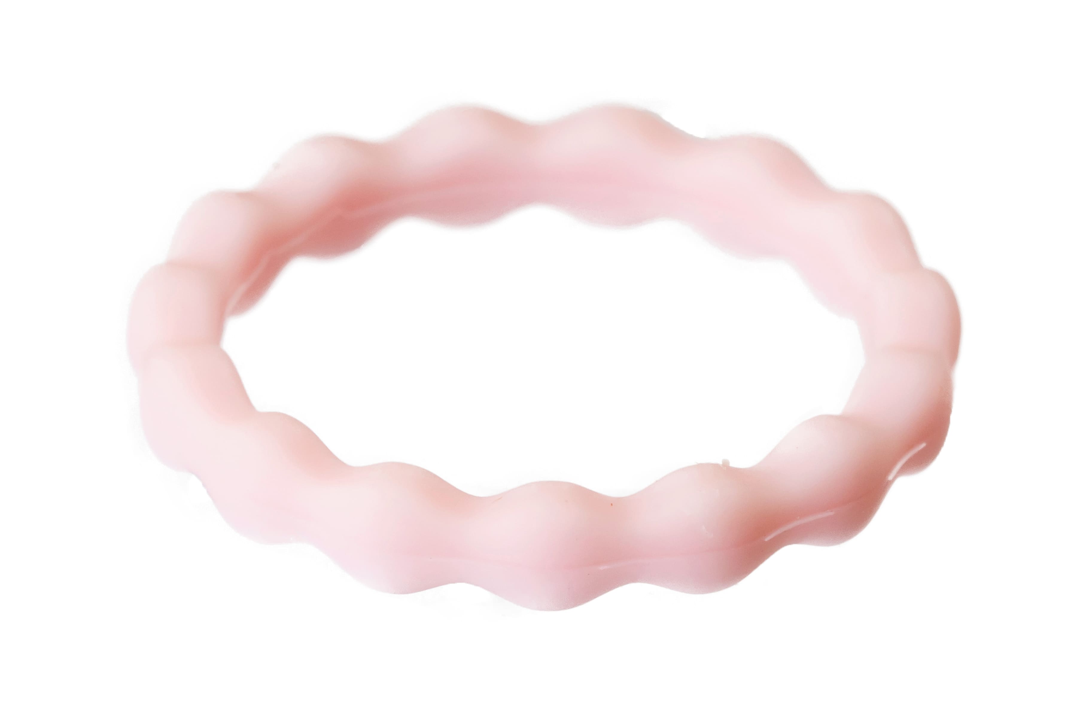 Light Pink Zig-Zag Silicone Rings