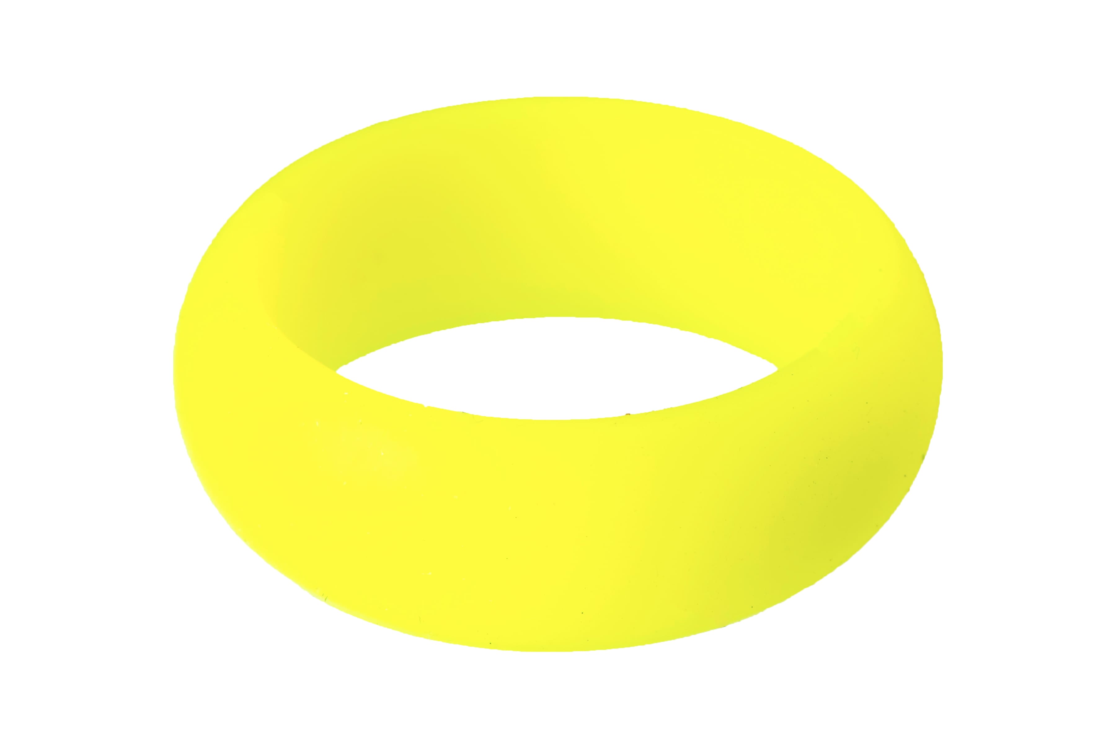 Neon Yellow Plain Colourful Silicone Rings