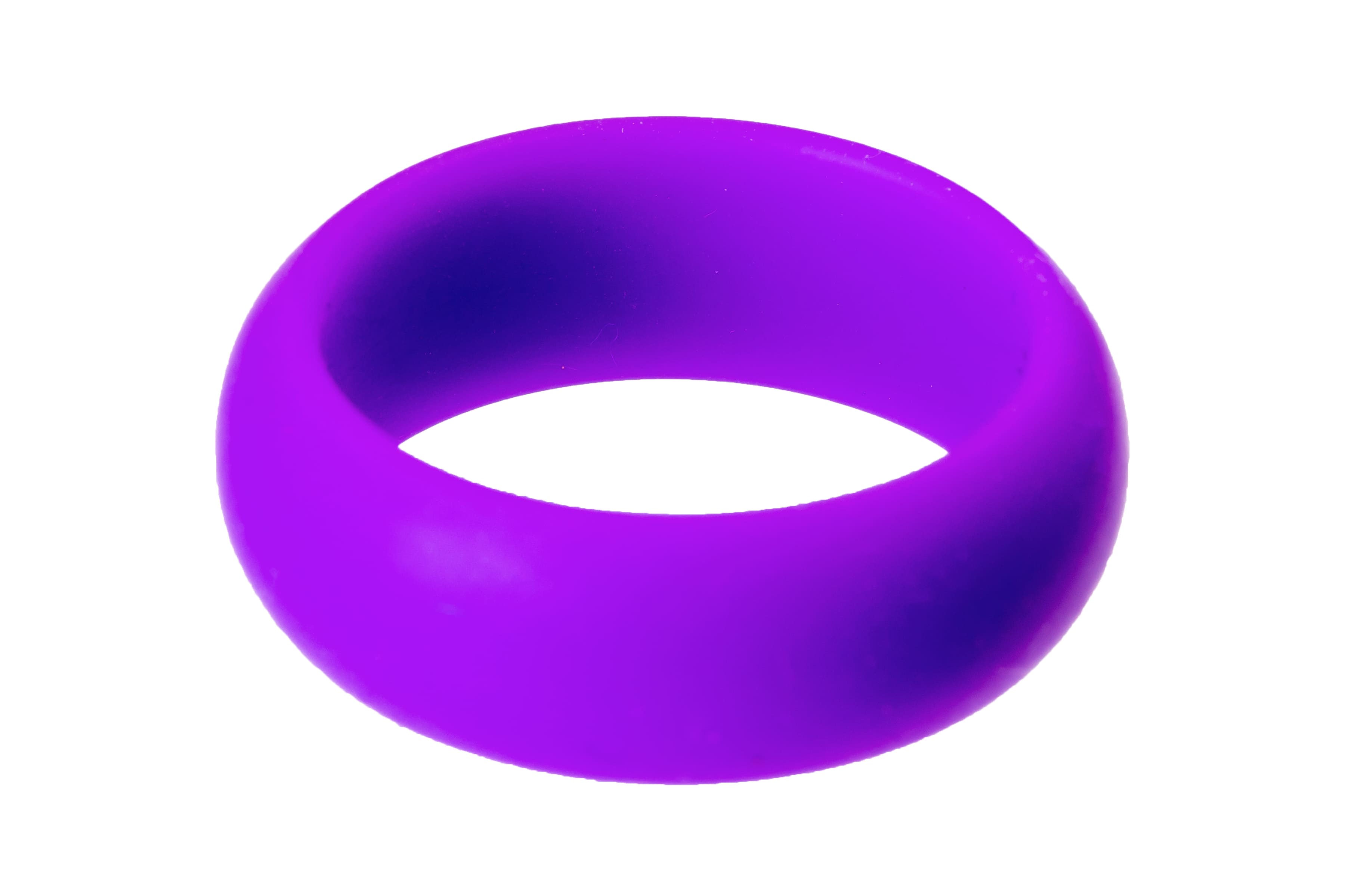 Purple Plain Colourful Silicone Rings