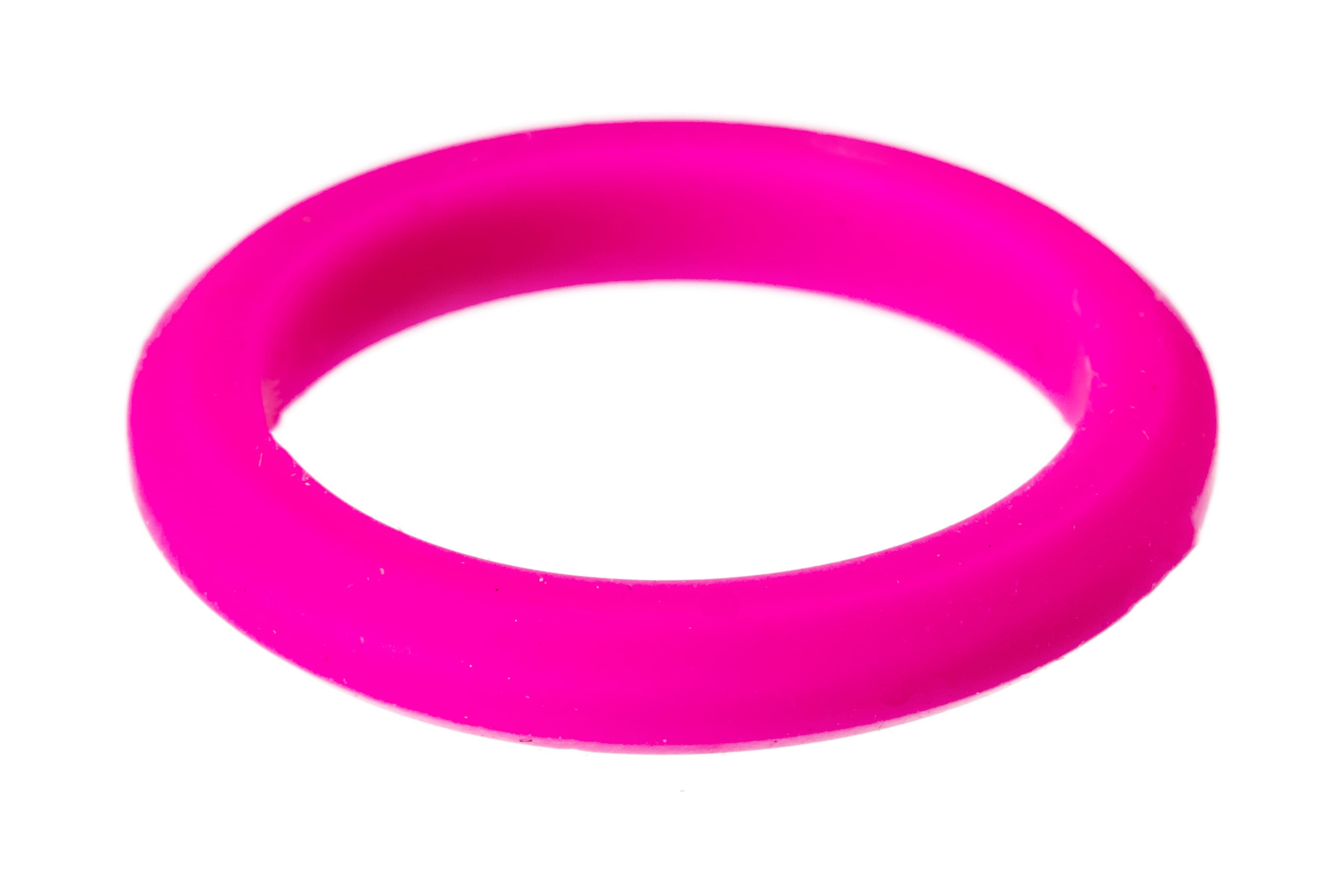 Shocking Pink Thin Colourful Silicone Rings