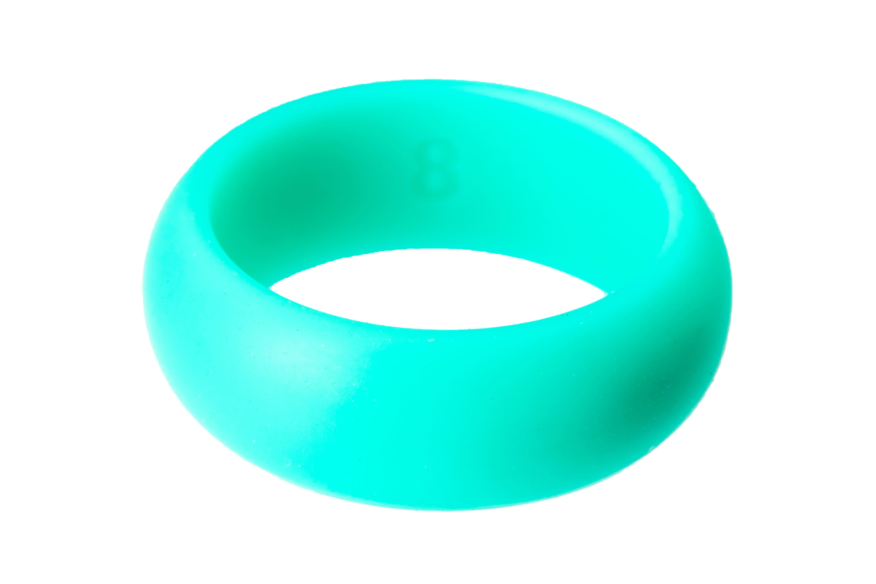 Turquoise Plain Colourful Silicone Rings