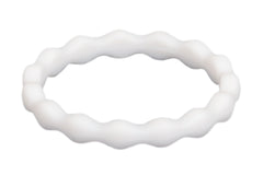 White Zig-Zag Silicone Rings