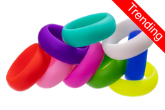 Plain Colourful Silicone Rings