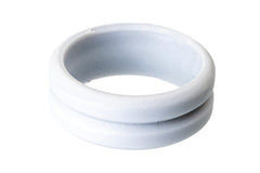 Light Grey V-Groove Silicone Ring