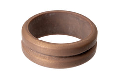 Bronze V-Groove Silicone Ring
