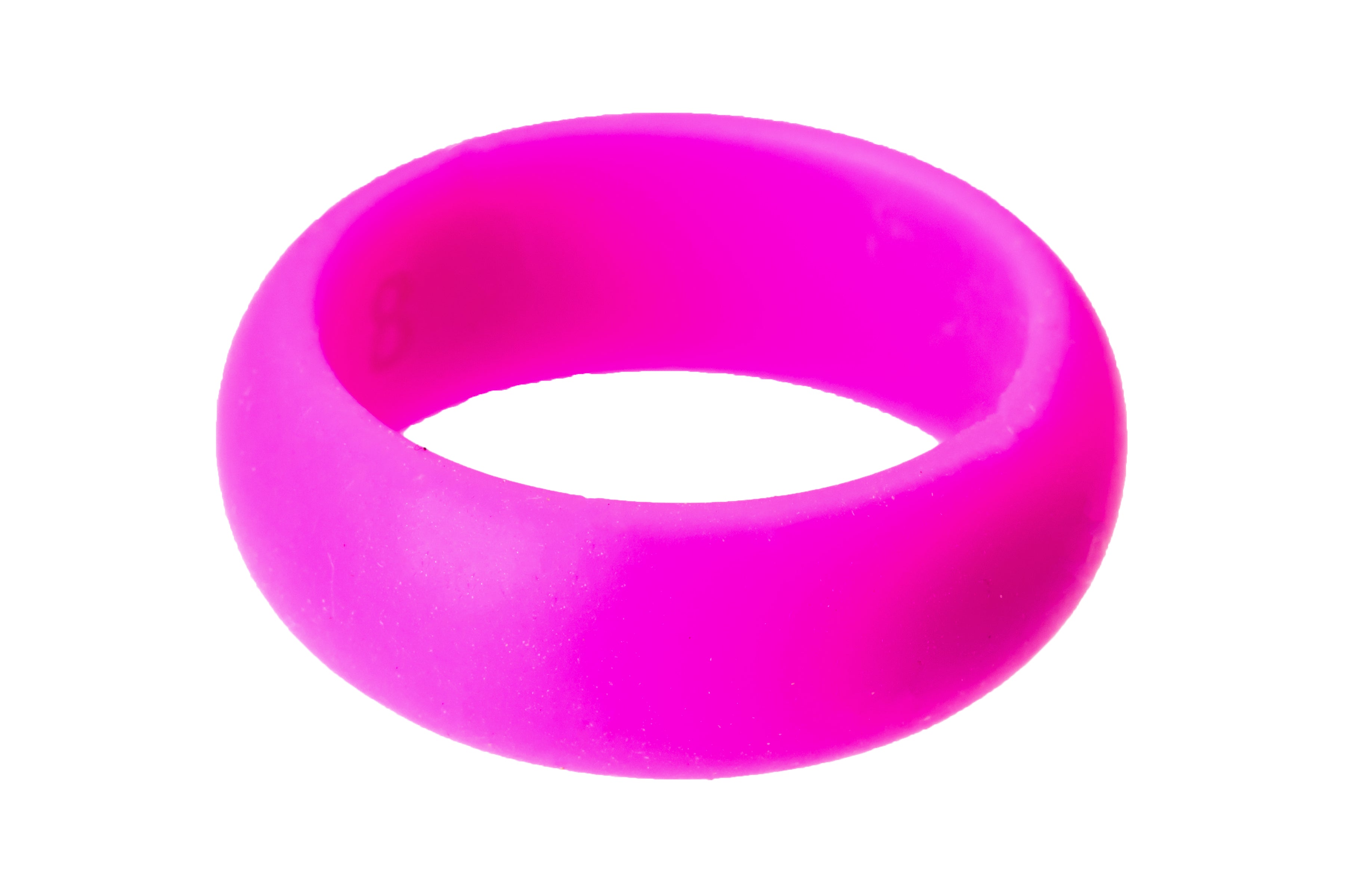 Shocking Pink Thick Colourful silicone Rings