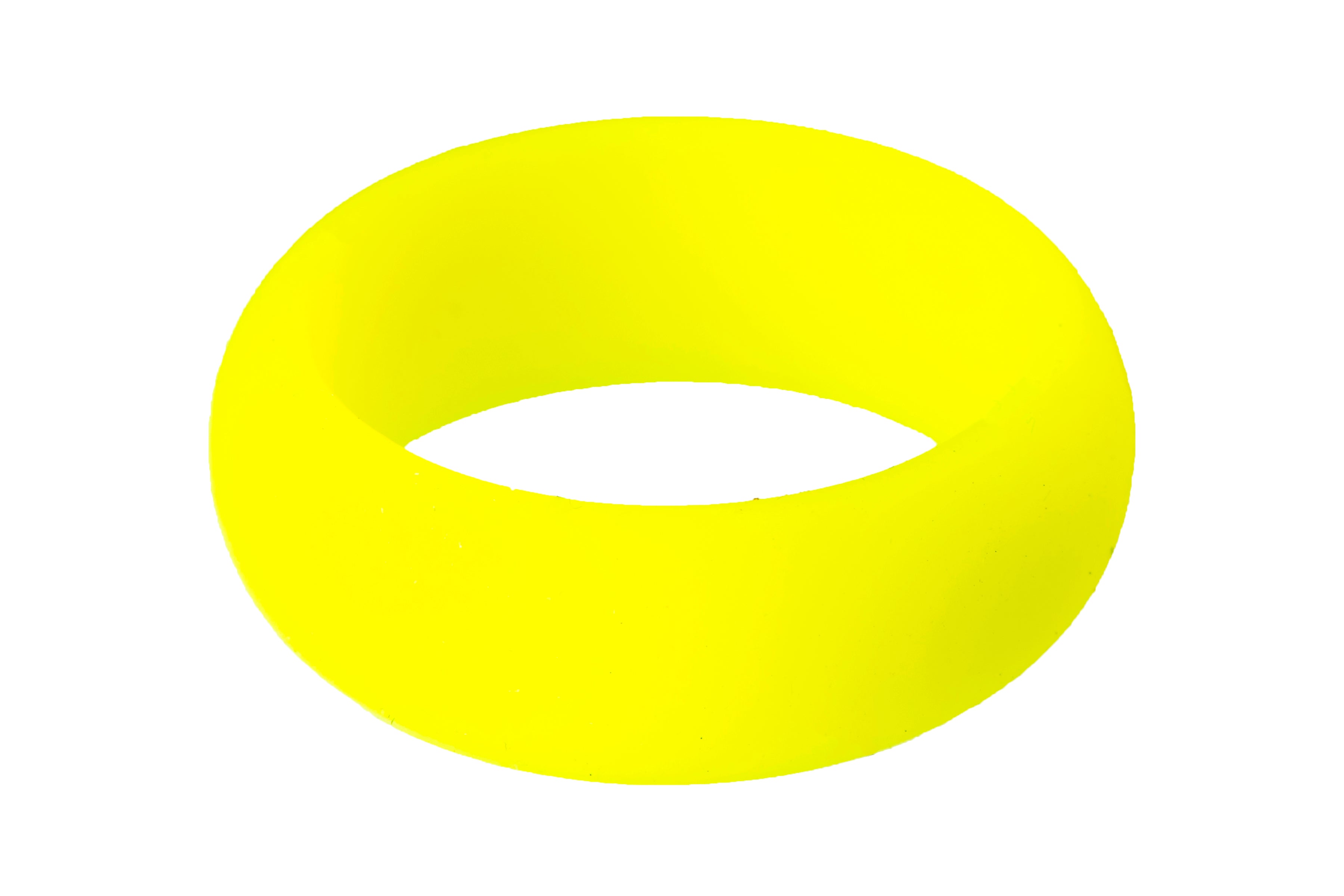 Neon Yellow Thick Colourful silicone Ring
