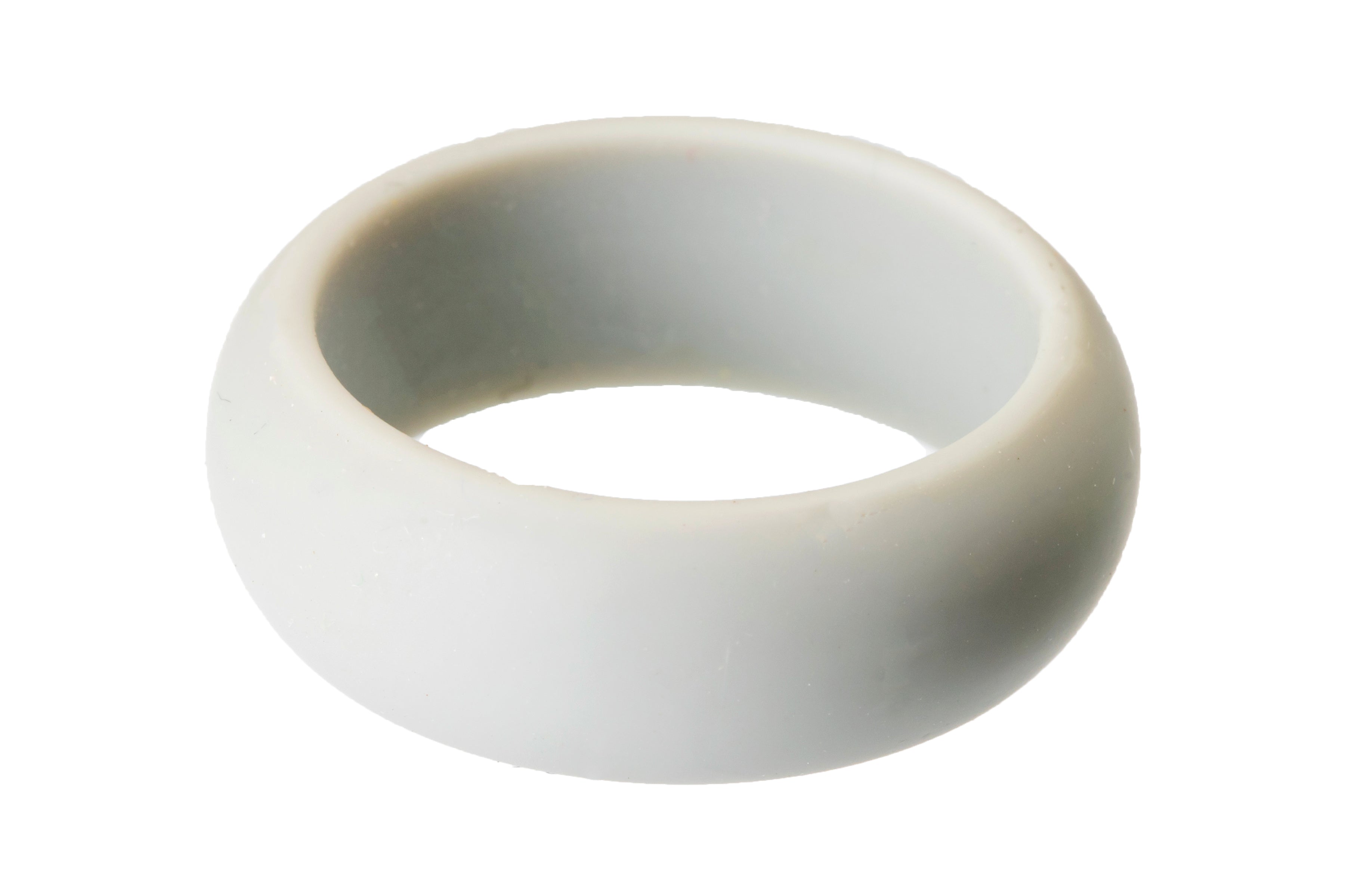 Light Grey Plain Earthy Silicone ring