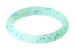 Turquoise Glitter Thin Silicone Ring