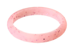 Pink Glitter Thin Silicone Ring