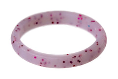 Purple Glitter Thin Silicone Ring