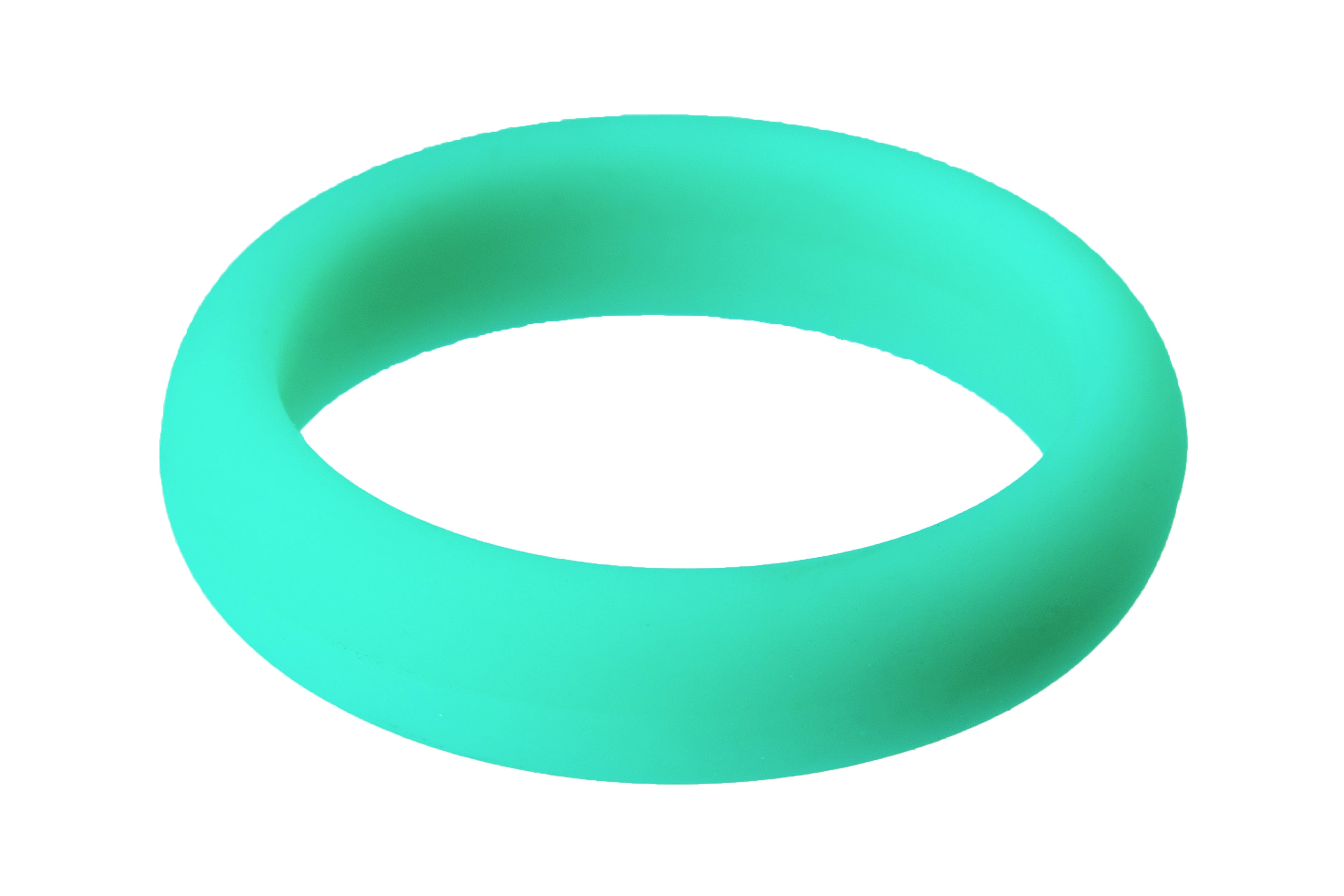 Turquoise Roundish Silicone Ring