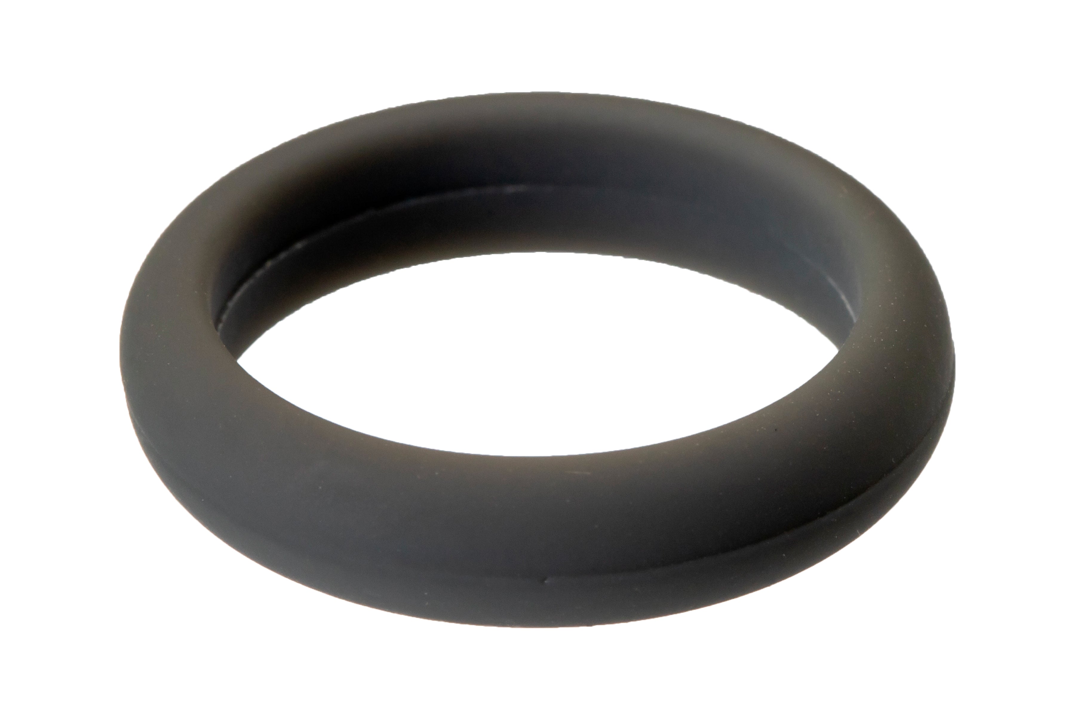 Charcoal Roundish Silicone Ring