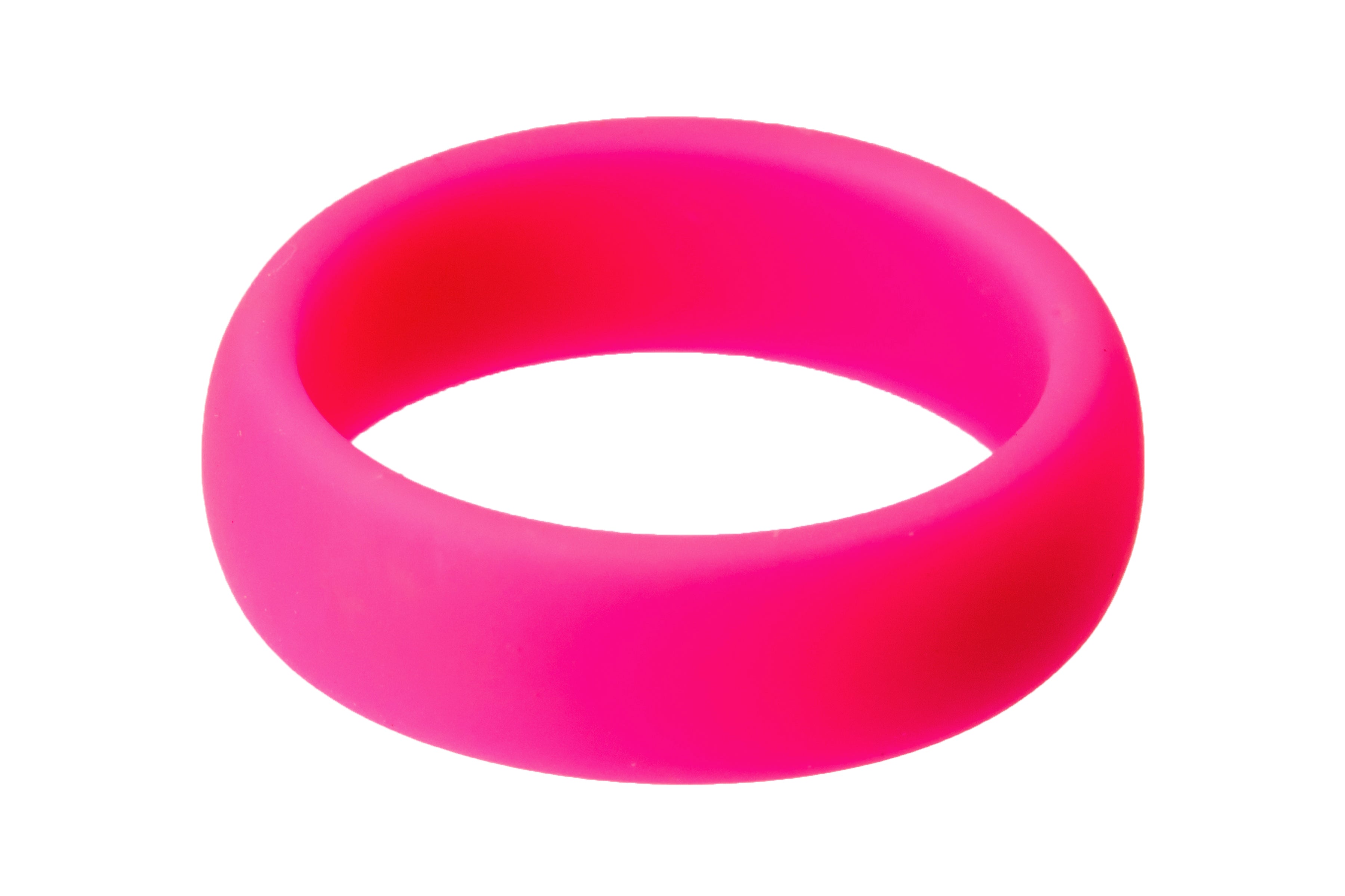 Shocking Pink Medium Colourful Silicone Ring