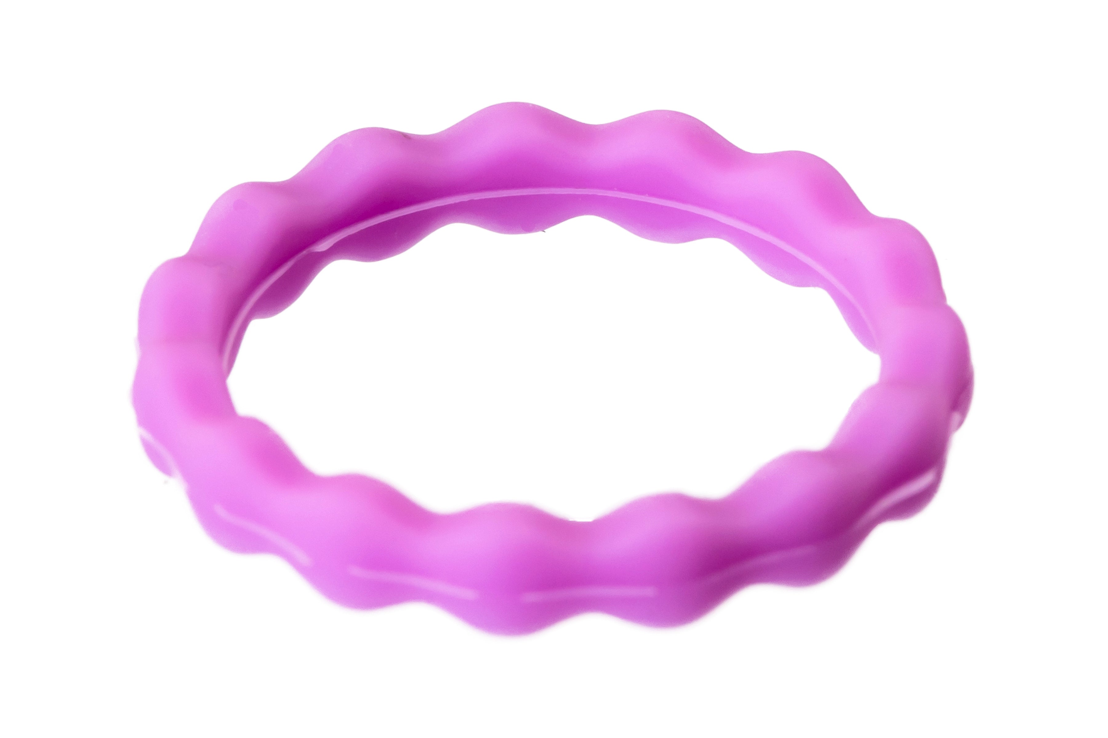 Purple Zig-Zag Silicone Ring