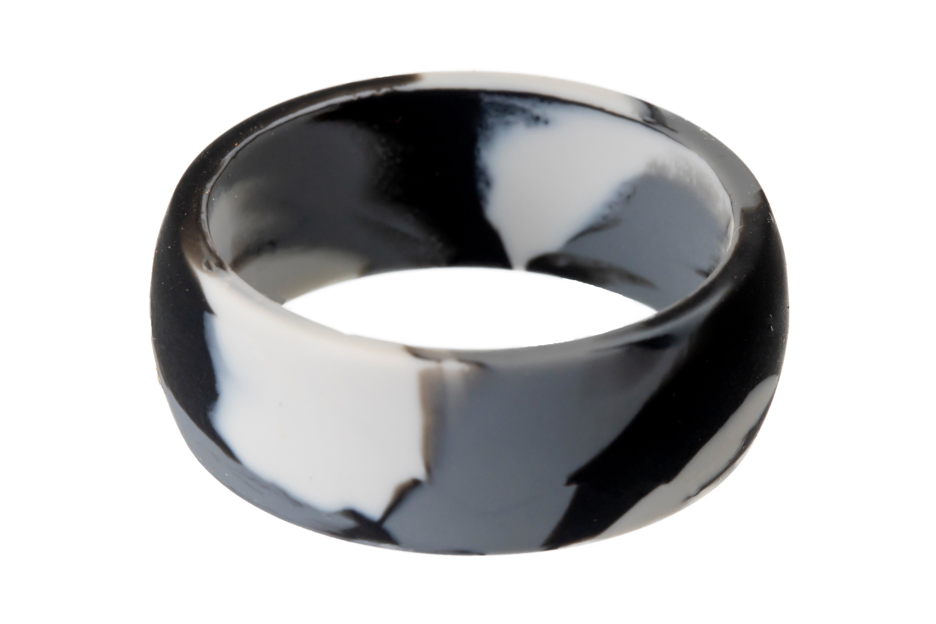 Black Grey Camo Widie Silicone Ring