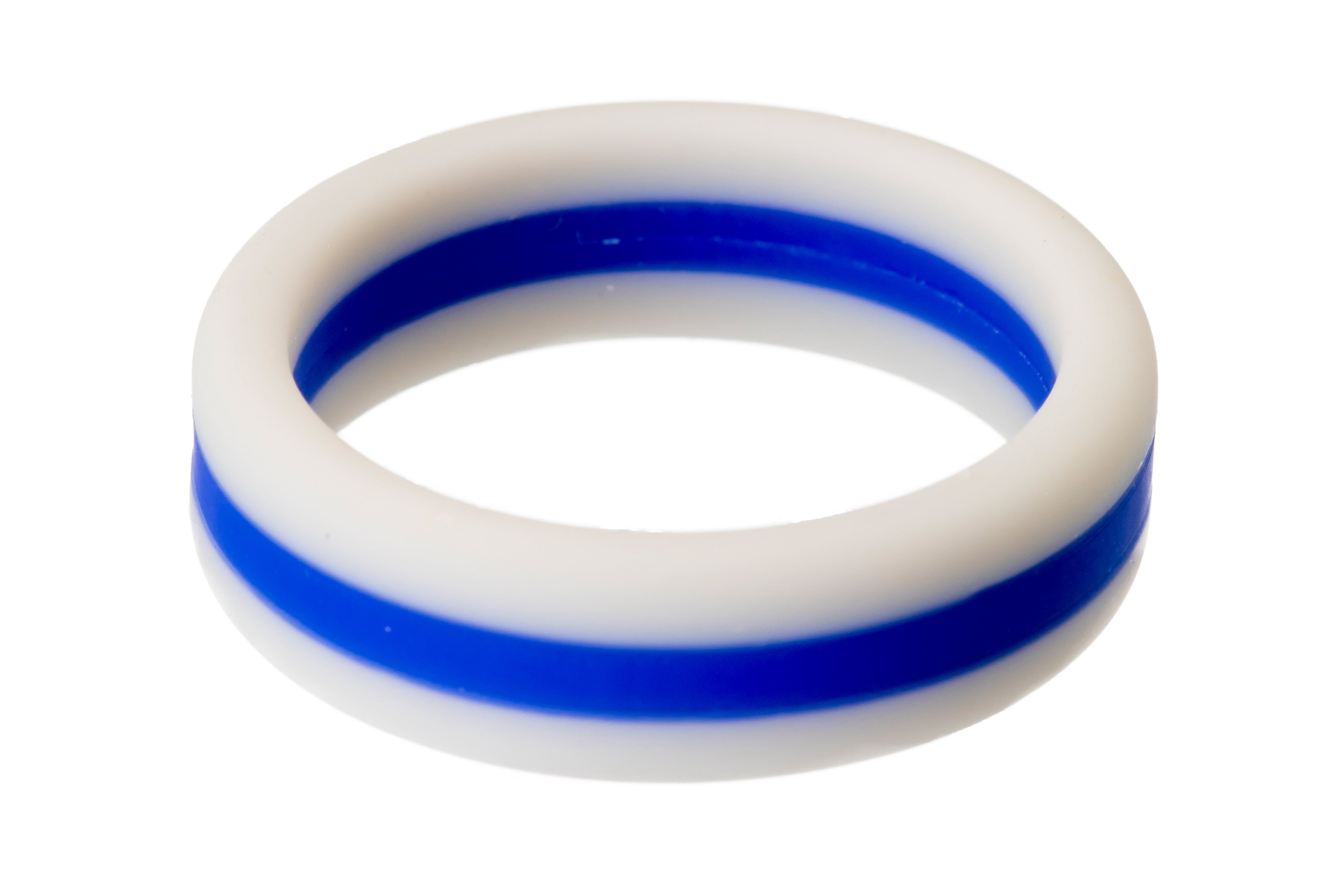 Thin white deals line silicone ring