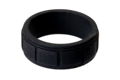 The Silicone Ring Shop Mens Black Block silicone Ring