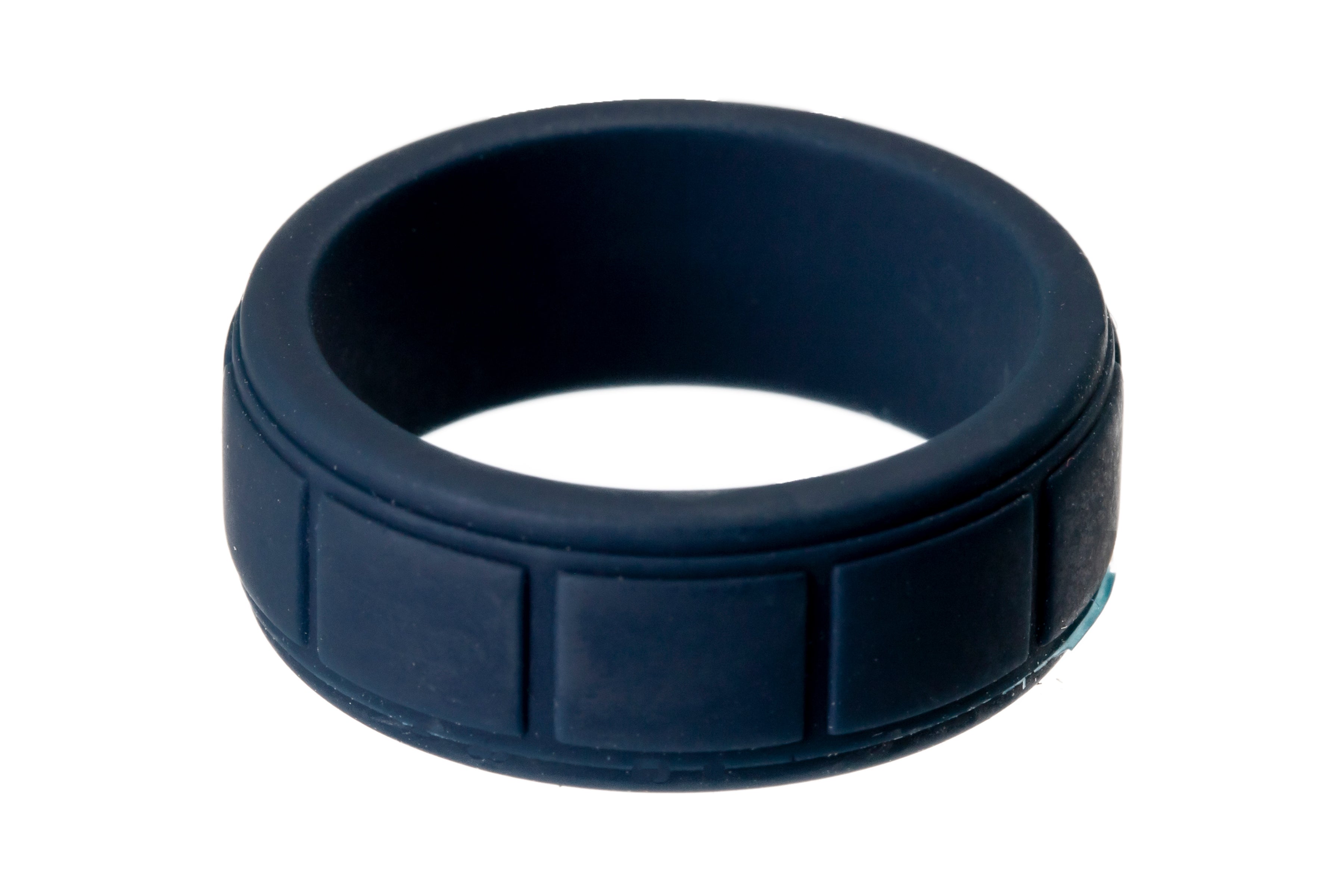 The Silicone Ring Shop Mens Navy Block silicone Ring