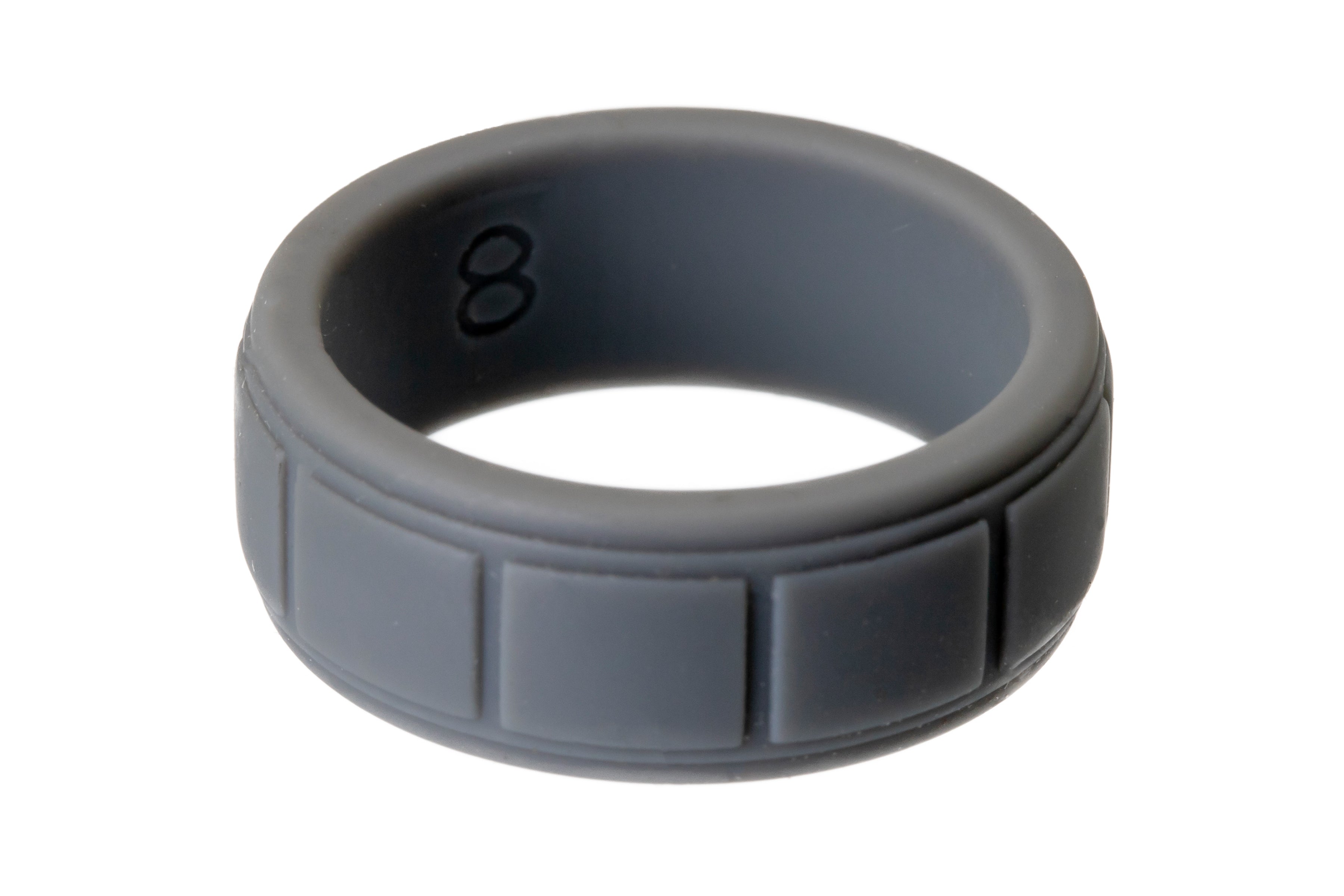 The Silicone Ring Shop Mens Charcoal Block silicone Ring