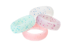 Medium Glitter Silicone Rings