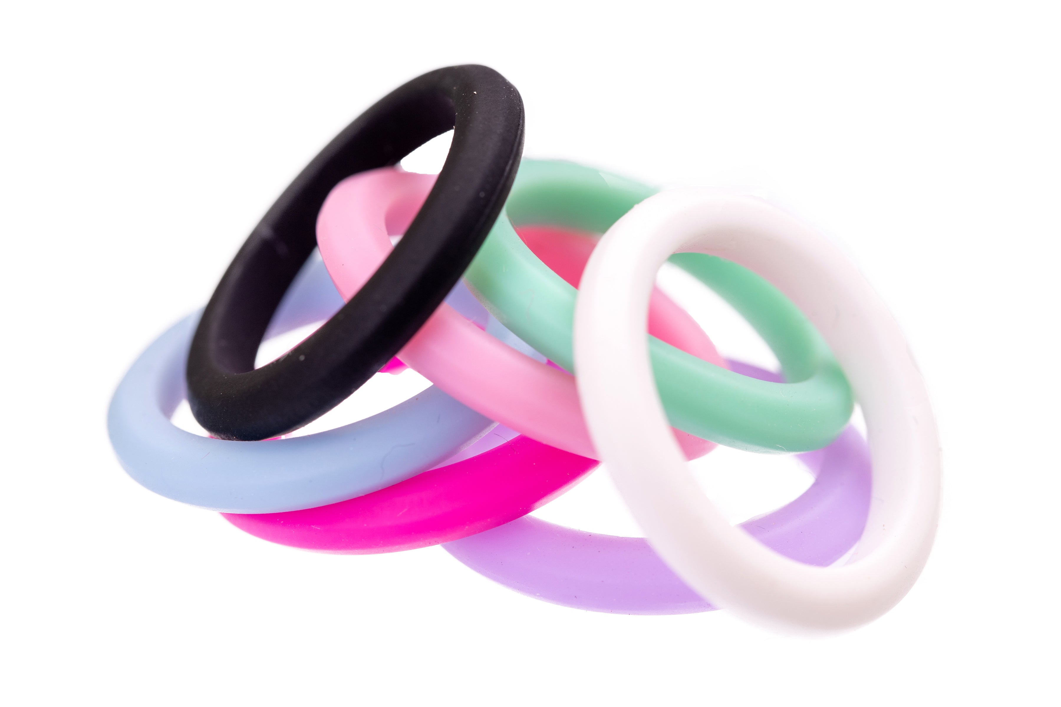 Thin Colourful Silicone Rings