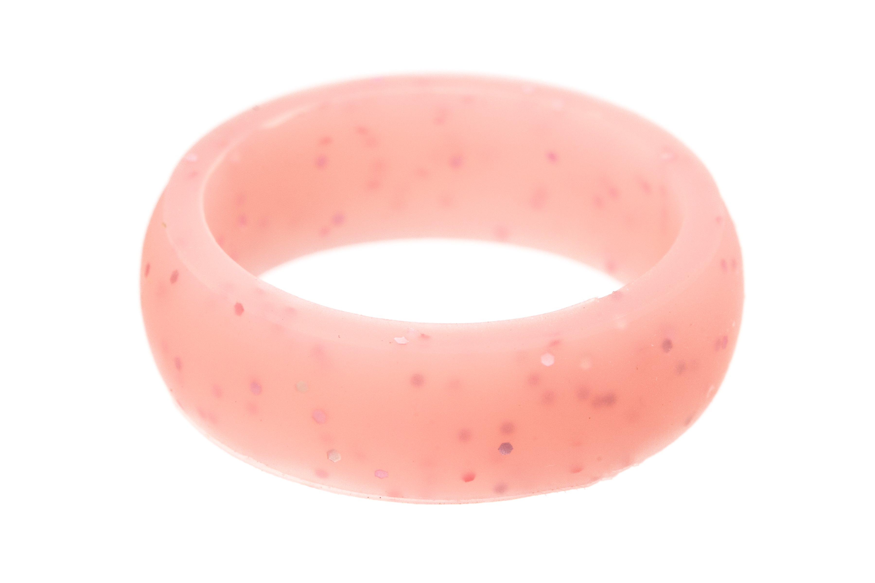 Pink Glitter Medium Silicone Ring