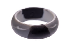 Black Grey Camo Plain Earthy Silicone ring